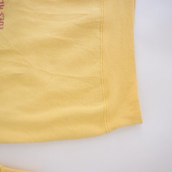 Vintage Fruit of the Loom Yellow Cotton Blend Lamb Graphic Sweet Sweatshirt L - Picture 7 of 9